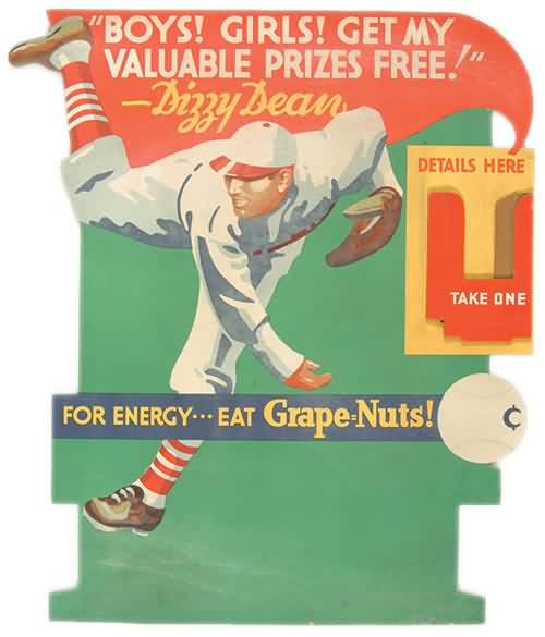 1934 Grape Nuts Dizzy Dean